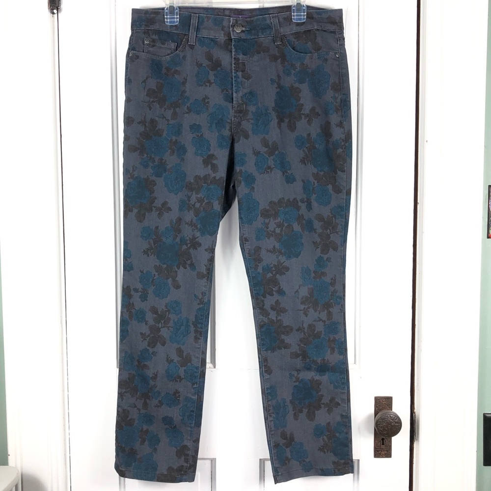 NYDJ Lift Tuck Floral Skinny Jeans
